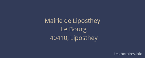 Mairie de Liposthey
