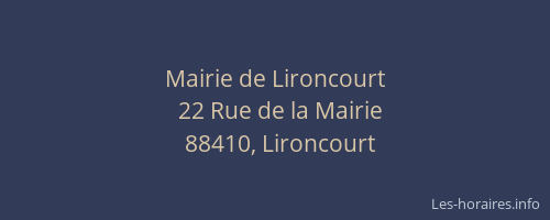 Mairie de Lironcourt