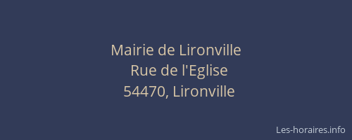 Mairie de Lironville