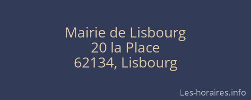 Mairie de Lisbourg