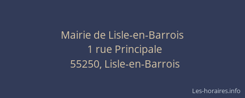 Mairie de Lisle-en-Barrois
