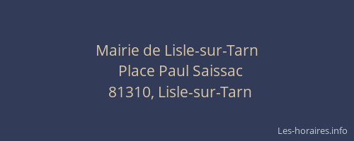 Mairie de Lisle-sur-Tarn