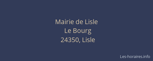 Mairie de Lisle