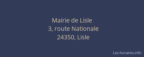 Mairie de Lisle