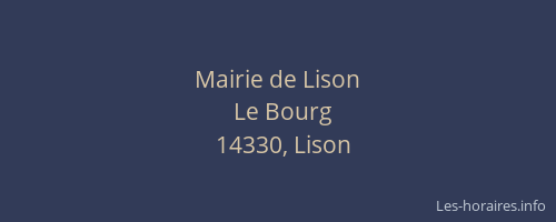 Mairie de Lison