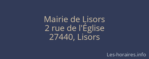 Mairie de Lisors