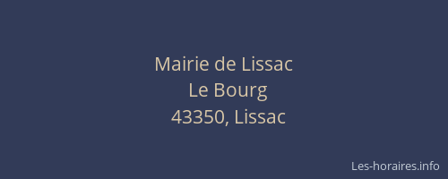 Mairie de Lissac