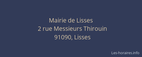 Mairie de Lisses