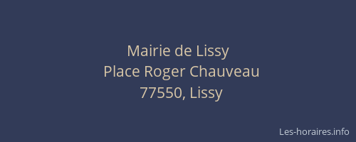 Mairie de Lissy