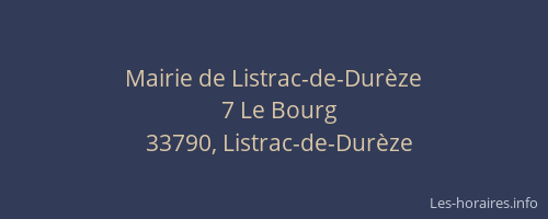 Mairie de Listrac-de-Dur&egrave;ze
