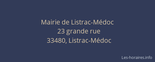 Mairie de Listrac-M&eacute;doc