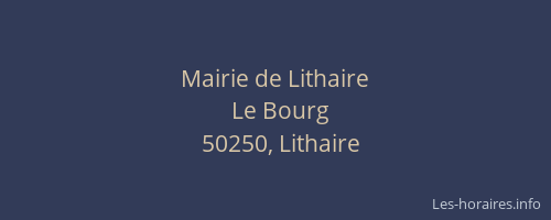 Mairie de Lithaire
