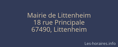Mairie de Littenheim