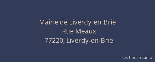 Mairie de Liverdy-en-Brie