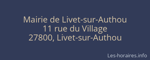 Mairie de Livet-sur-Authou