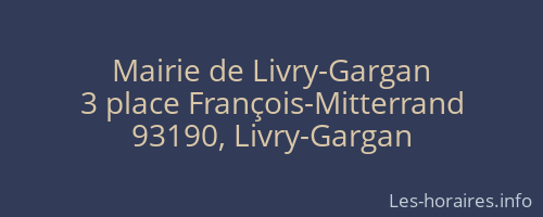Mairie de Livry-Gargan