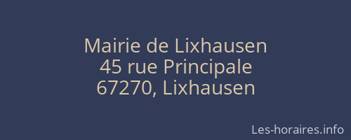 Mairie de Lixhausen