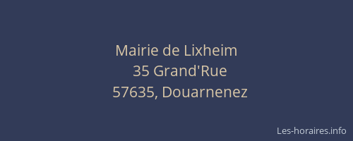 Mairie de Lixheim