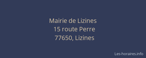 Mairie de Lizines