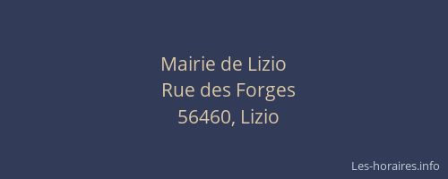 Mairie de Lizio