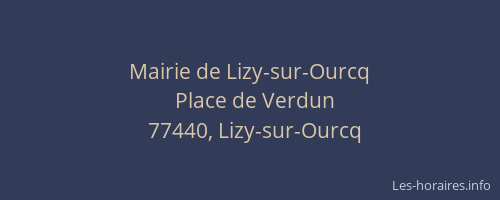 Mairie de Lizy-sur-Ourcq