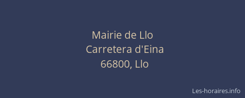 Mairie de Llo