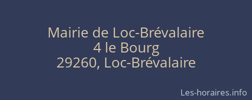Mairie de Loc-Brévalaire