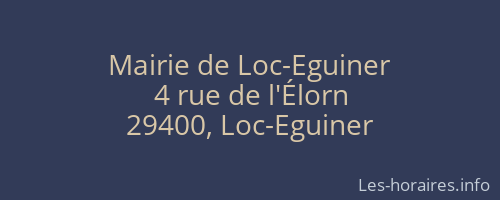 Mairie de Loc-Eguiner