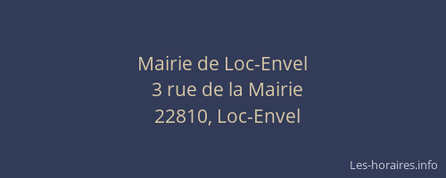 Mairie de Loc-Envel