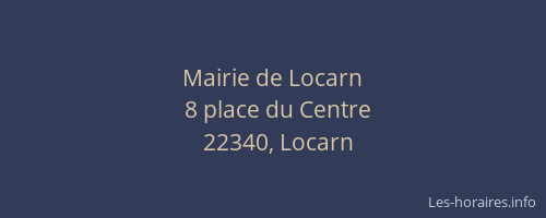 Mairie de Locarn