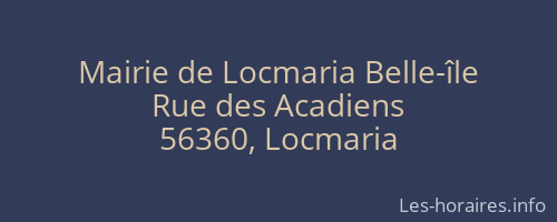 Mairie de Locmaria Belle-île