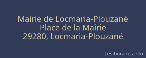 Mairie de Locmaria-Plouzané