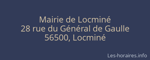 Mairie de Locminé