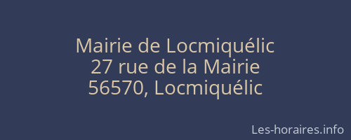 Mairie de Locmiquélic