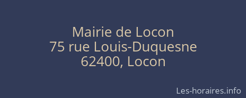 Mairie de Locon