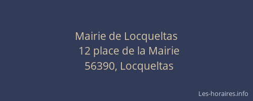 Mairie de Locqueltas