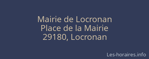 Mairie de Locronan