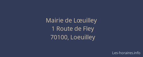 Mairie de Lœuilley