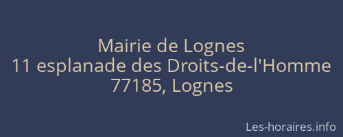 Mairie de Lognes