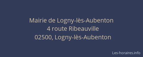 Mairie de Logny-lès-Aubenton