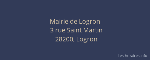 Mairie de Logron