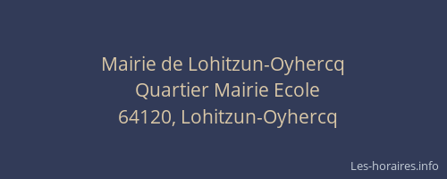 Mairie de Lohitzun-Oyhercq
