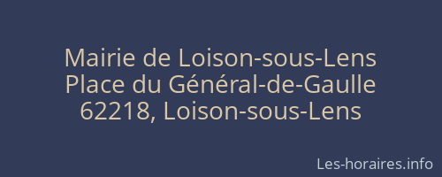 Mairie de Loison-sous-Lens