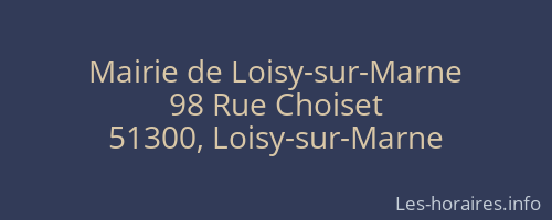 Mairie de Loisy-sur-Marne