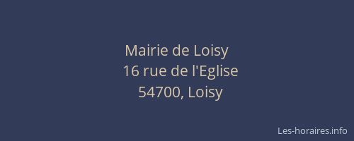 Mairie de Loisy