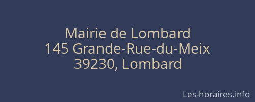 Mairie de Lombard