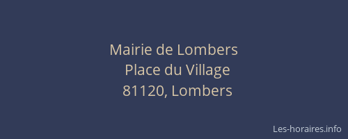 Mairie de Lombers
