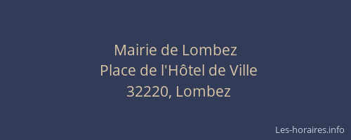 Mairie de Lombez