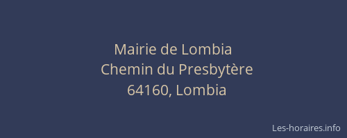 Mairie de Lombia