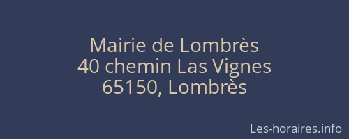 Mairie de Lombrès